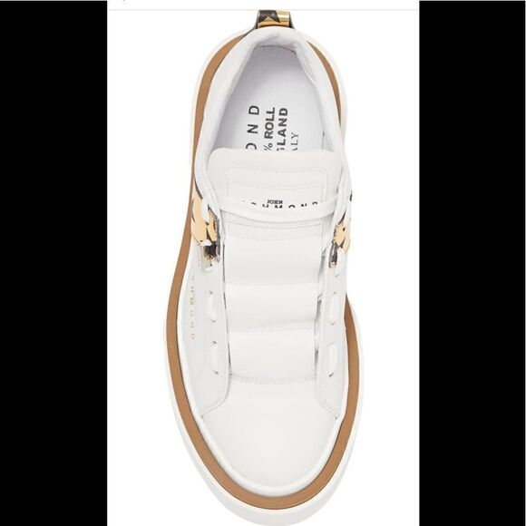 John Richmond Metallic star leather fashion sneaker in white size EU37; US6,5-7 - Picture 4 of 13